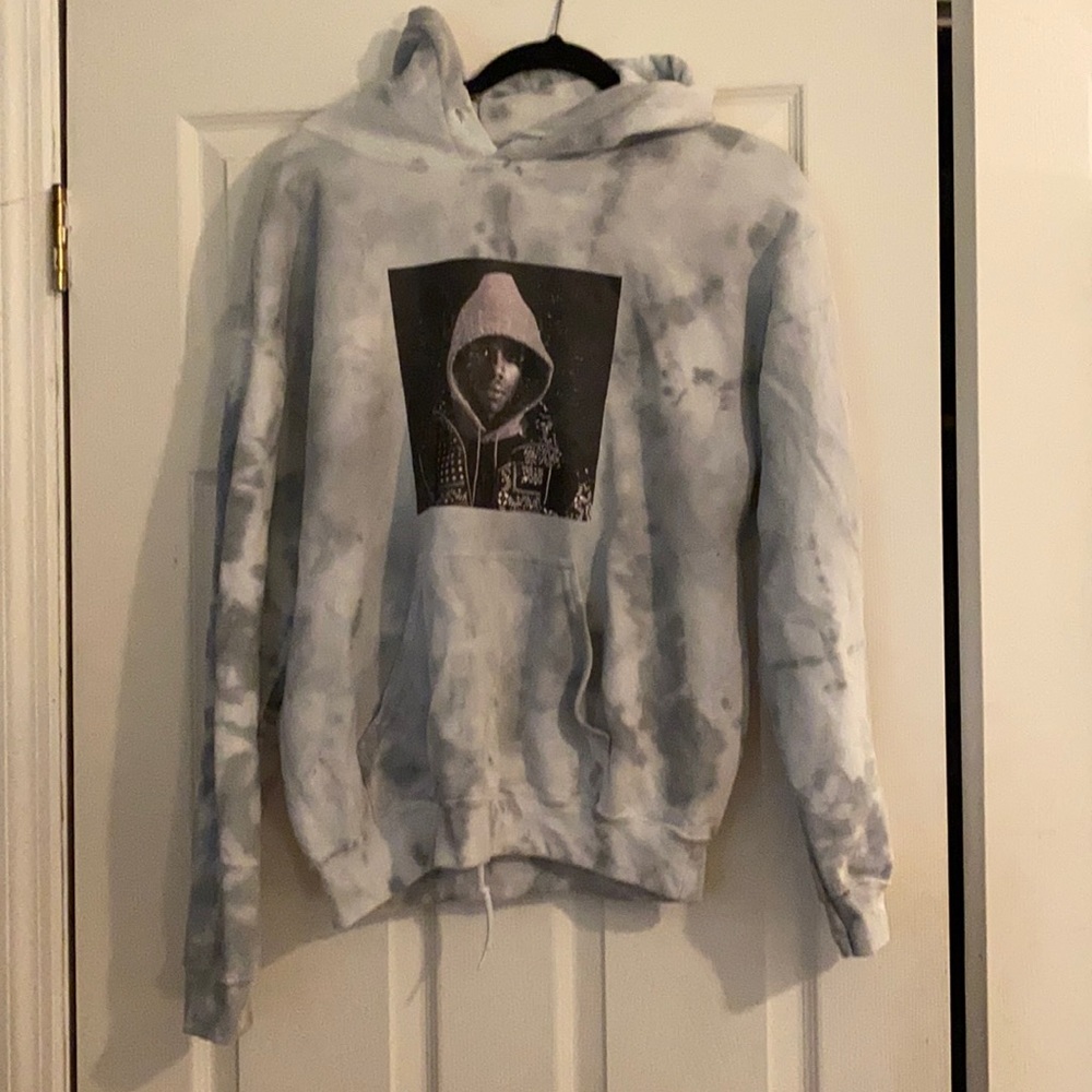 A Boogie with the hoodie slate blue hoodie